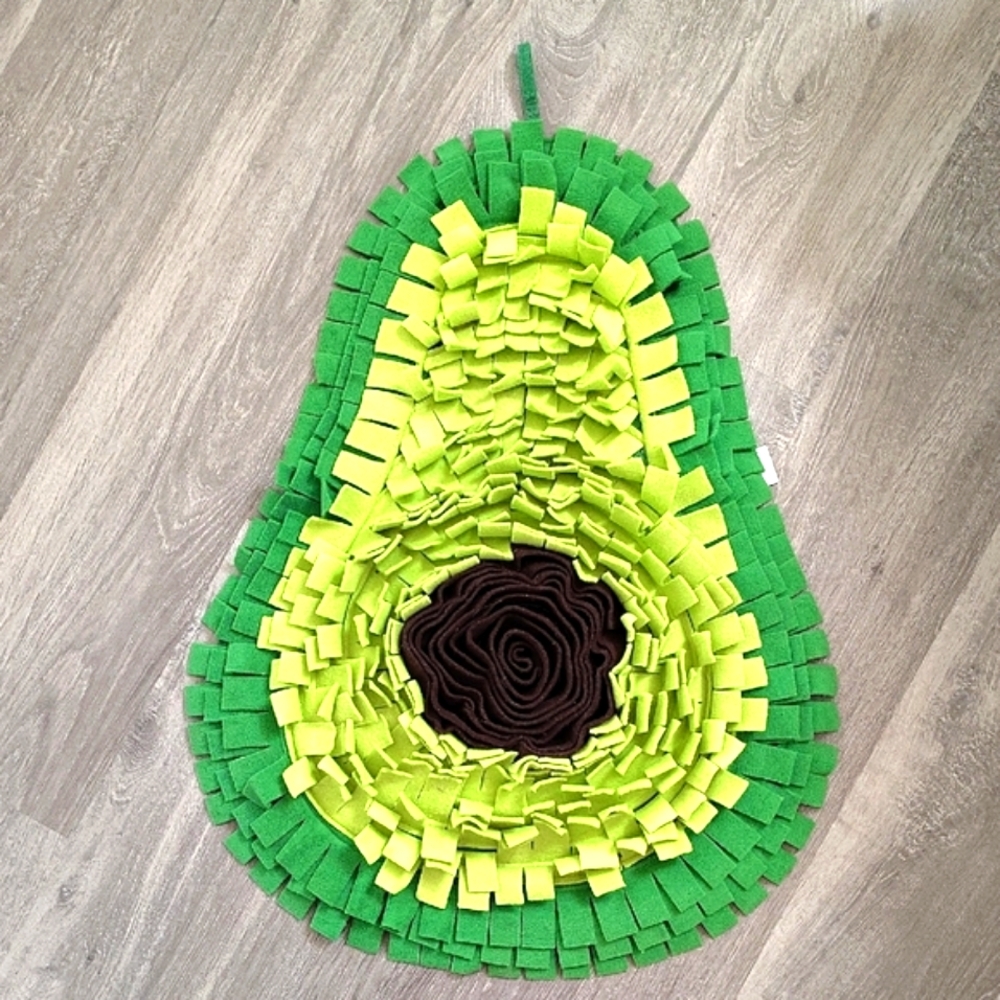 Dog Snuffle Mat, Slow Feeding, Food Dispensing, Nosework Training, Avocado Shape - Picture 5 of 5
